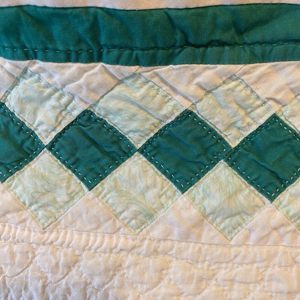 Vintage Baby Quilt Blanket Handmade CribBedding Unisex Cotton Multicolor Cottage - Picture 6 of 7